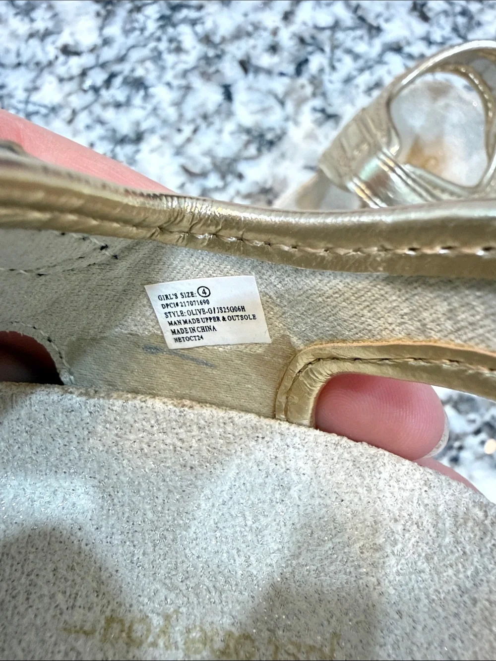 Carter’s Gold Sandals